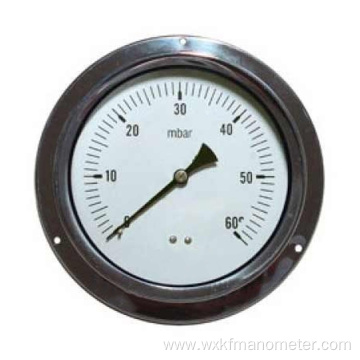 panel mount shockproofpressure gauge with flange 63mm